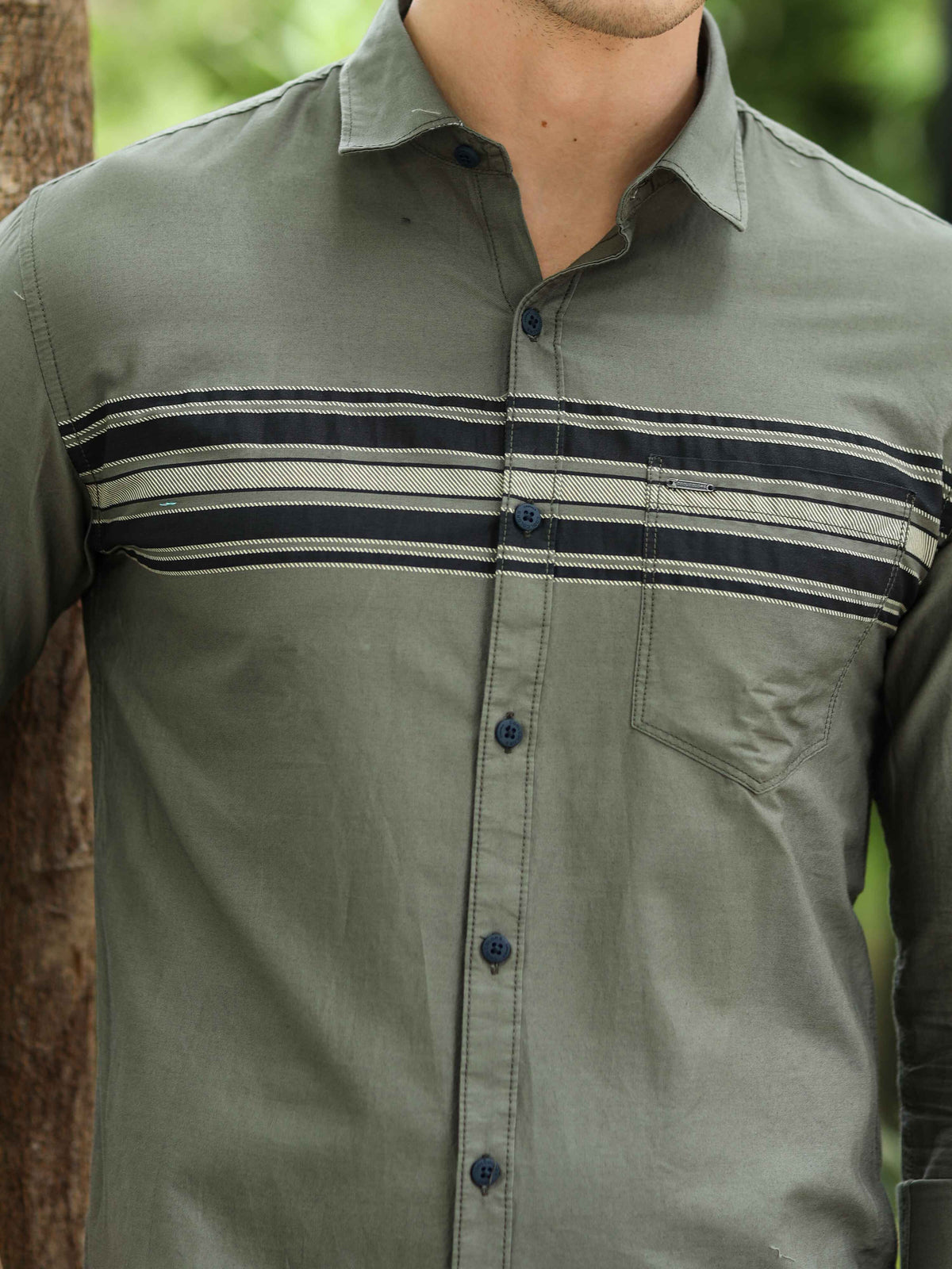 Pista Green Panel Shirt